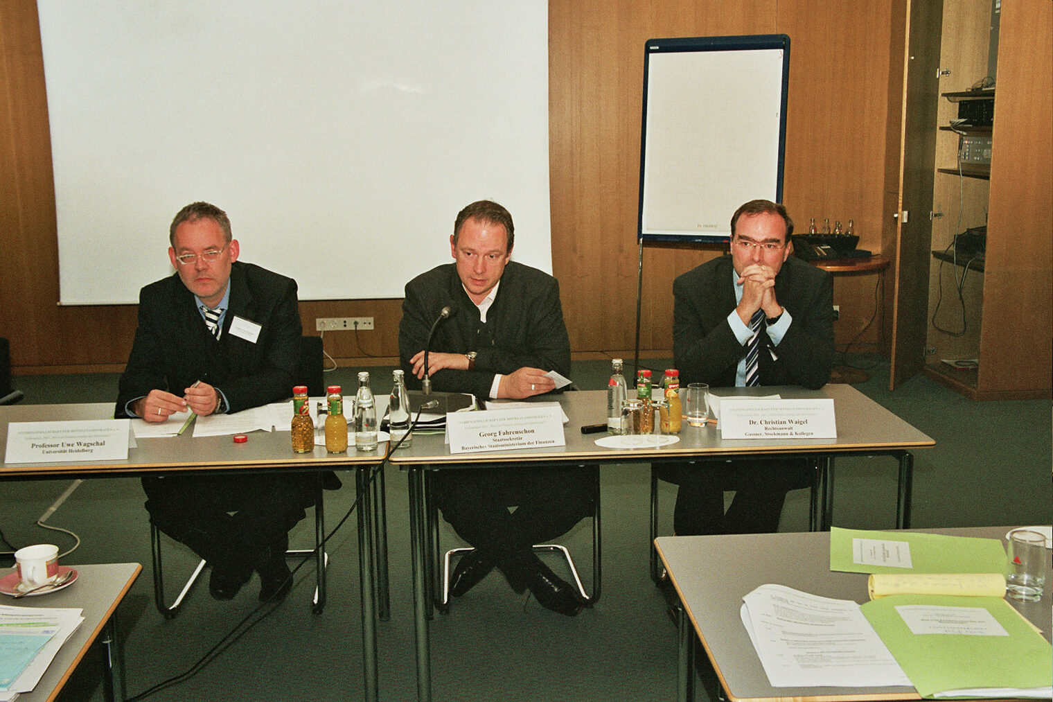 Georg Fahrenschon, Christian Waigel, Prof. Uwe Wagschal.