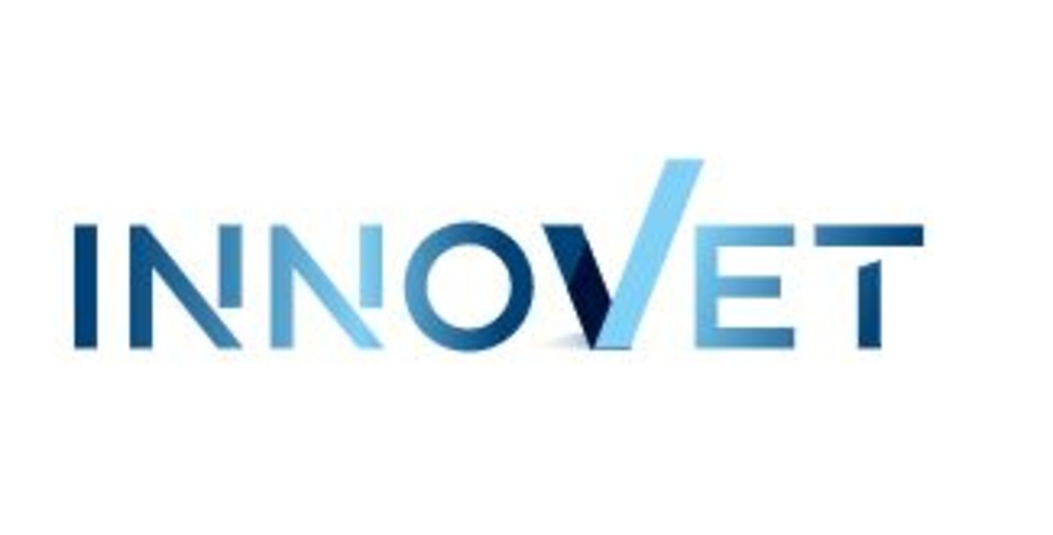 Logo Innovet - Farbverlauf von dunkelblau zu hellblau Schriftzug INNOVET