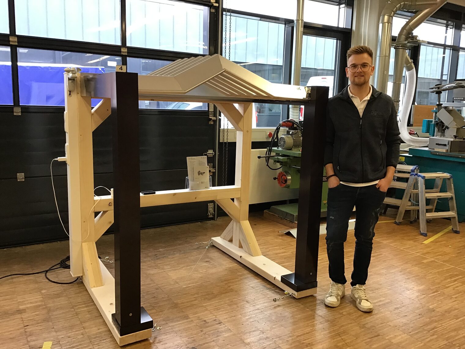 Mit seinem Lamellendach wurde Lucas Denk aus Vilsbiburg Kursbester. 
