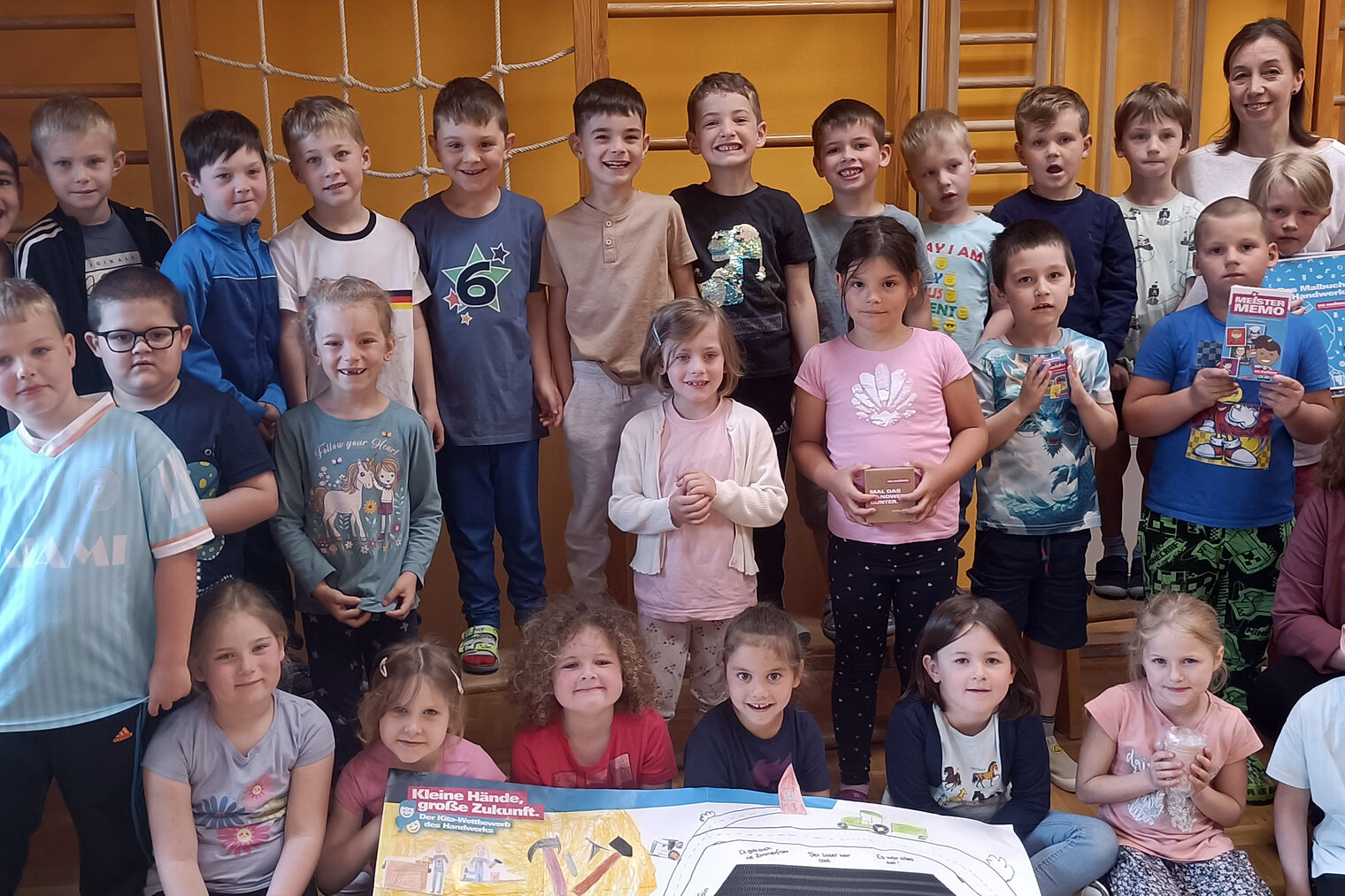 HWK-Vizepräsidentin Claudia Geiselhöringer zu Besuch im Kindergarten Falkenberg.