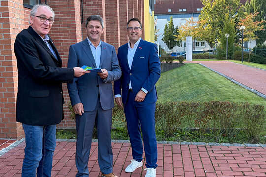 Gruppenfoto mit Peter Biersack, Manfred Wellner und Andreas Keller.