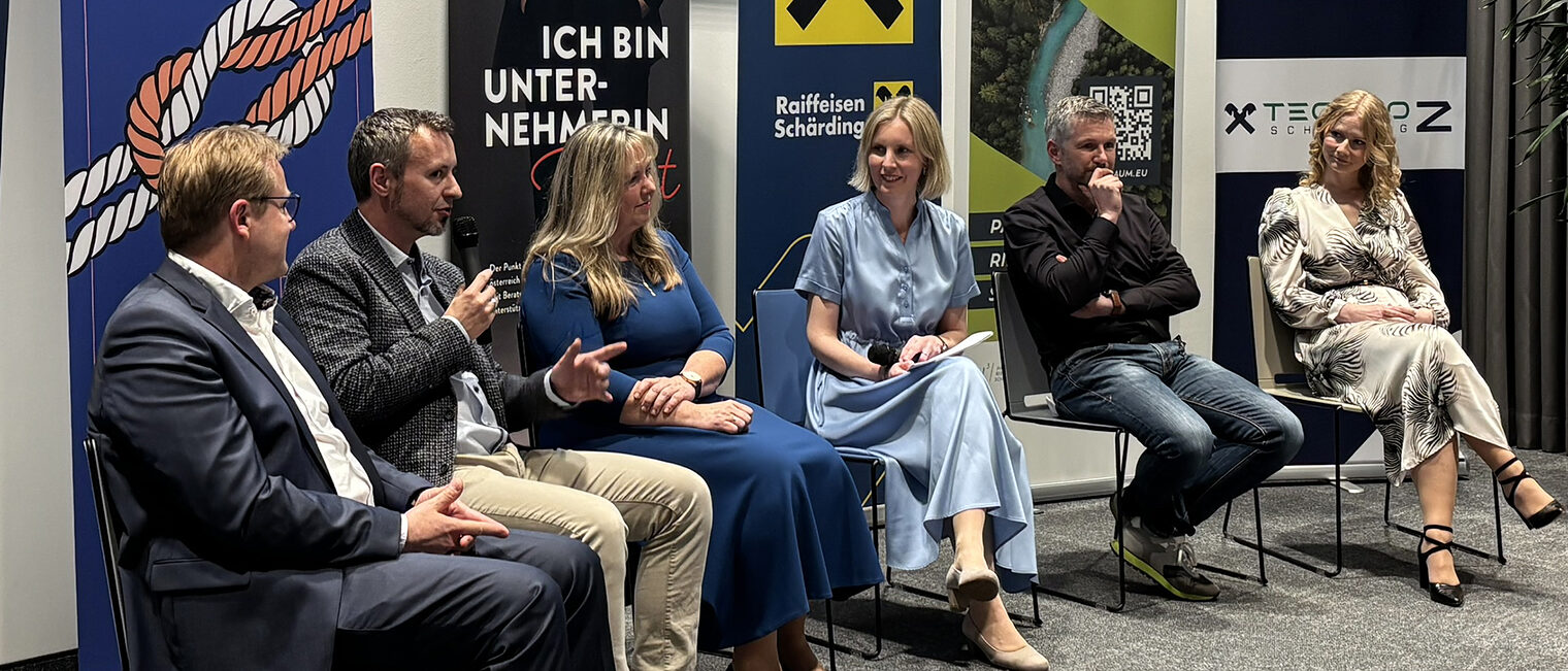 Expertinnen und Experten aus Wirtschaft, Bildung und Netzwerk diskutierten über die Chancen von „InnRaum³“. 