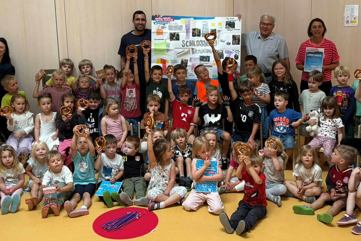 Die Kinder des Kinderhauses Möning freuten sich riesig über ihr Brezen-Frühstück. 